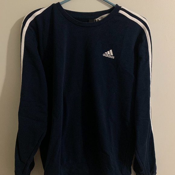 Adidas Navy Blue Pullover Crewneck size M - Picture 1 of 3